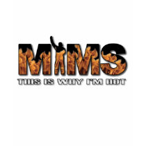 MIMS Apparel -  This is Why I'm Hot Logo - White t-shirts