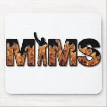 MIMS Button -  Logo - Black mousepads