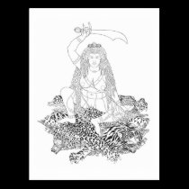 Min’gyür Pema Wangmo Line Drawing [postcard] postcards