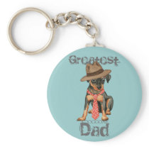 Min Pin Dad Keychains