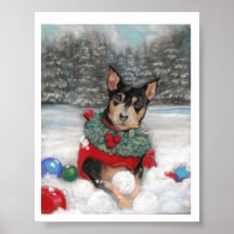 Min Pin Dog Poster