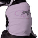 Min Pin Heart Peace Sign Dog T-Shirt pet clothing by dtreasures Min Pin Heart Peace Sign Dog T-Shirt pet clothing