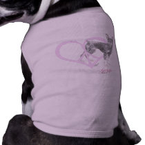 Min Pin Heart Peace Sign Dog T-Shirt pet clothing