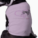Min Pin Heart Peace Sign Dog T-Shirt pet clothing
