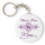 Min Pin Mom Keychain