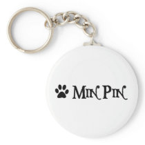 Min Pin (pirate style w/ pawprint) Key Chains