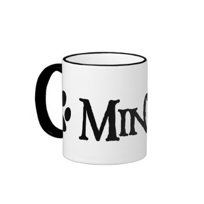 Min Pin (pirate style w/ pawprint) Mugs by dogsandhorses