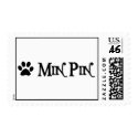 Min Pin (pirate style w/ pawprint) postage by dogsandhorses Min Pin (pirate style w/ pawprint) postage