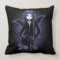 Mina Gothic Blue Bite Me Vampire Fairy Pillow pillows