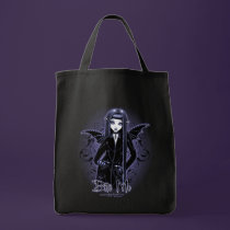 "Mina" Gothic Blue Bite Me Vampire Fairy Tote Bag