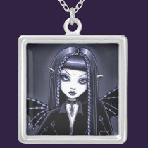 "Mina" Gothic Blue Mystical Vampire Fae Necklace necklaces