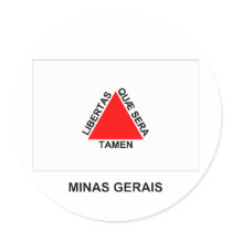 Minas Gerais, Brazil Flag Round Stickers