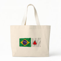 Minas Gerais & Brazil Waving Flags Tote Bags