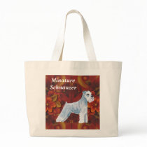 Minature Schnauzer - Autumn Floral Design Tote Bag