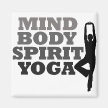 Mind Body Spirit YOGA Fridge Magnet
