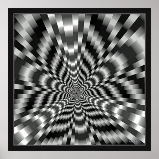 Mind Boggling Tunnel Optical Illusion Poster Zazzle 