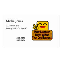 Mind Your Own Business Business Card Templates