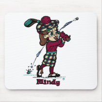 Mindy Golfer mousepads