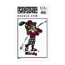 Mindy Golfer postage