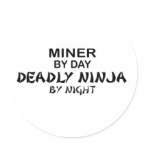 Miner Deadly Ninja by Night Sticker