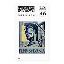 Miner In Pennsylvania 1937 WPA Stamp