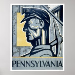 Miner In Pennsylvania 1937 WPA Posters