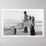 Miner Washing Gold Alaska 1905 Poster