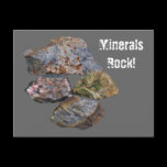 Minerals Rock Collectors Funny Postcard