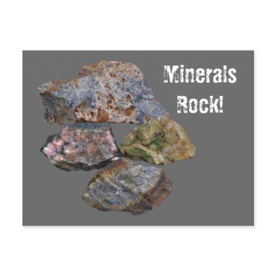 Minerals Rock Collectors Funny Postcard by SmilinEyesTreasures