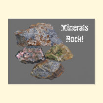 Minerals Rock Collectors Funny Postcard