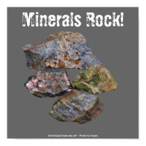 Minerals Rock Collectors Funny Poster Print by SmilinEyesTreasures Minerals Rock Collectors Funny Poster Print