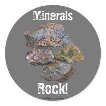 Minerals Rock Collectors Funny Sticker Label by SmilinEyesTreasures Minerals Rock Collectors Funny Sticker Label