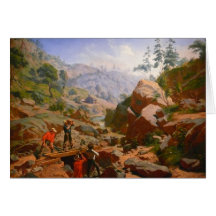 Miners in the Sierras - 1851/1852 Greeting Card