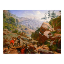 Miners in the Sierras - 1851/1852 Post Card