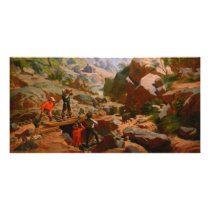 Miners in the Sierras by Charles Christian Nahl Customized Photo Card