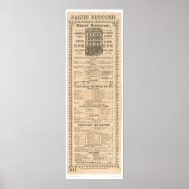 Miners' Restaurant Menu (1083A) Poster