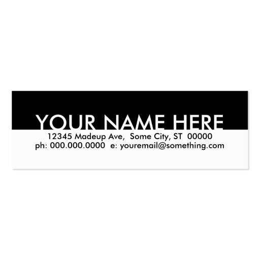 mini appointment card business card templates (back side)