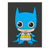 batman, cat woman, superman, wonder woman, batgirl, flash, dc comics, justice league, chibi super heroes, japanese toy cartoon, Postcard with custom graphic design