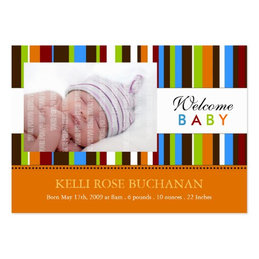 Mini Birth Announcement Cards Business Card