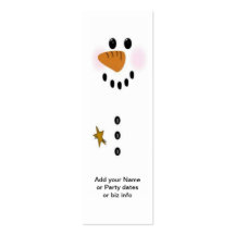 Mini Bookmark for Christmas Holiday Party Favor Business Card Template