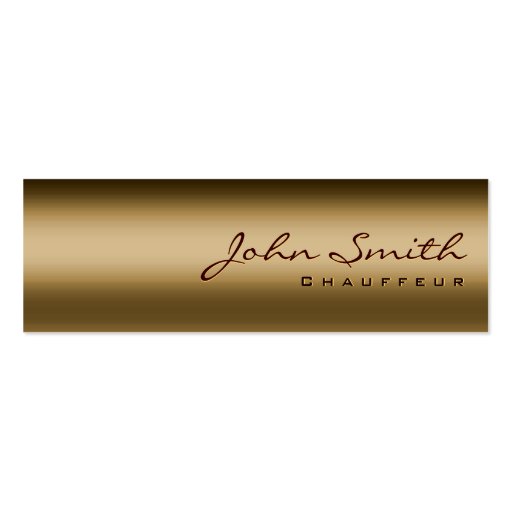 Mini Bronze Metal Chauffeur Business Card