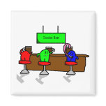 Mini Brothers at a Soda Bar Magnet
