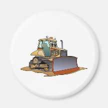 Mini Bulldozer Cartoon Magnets