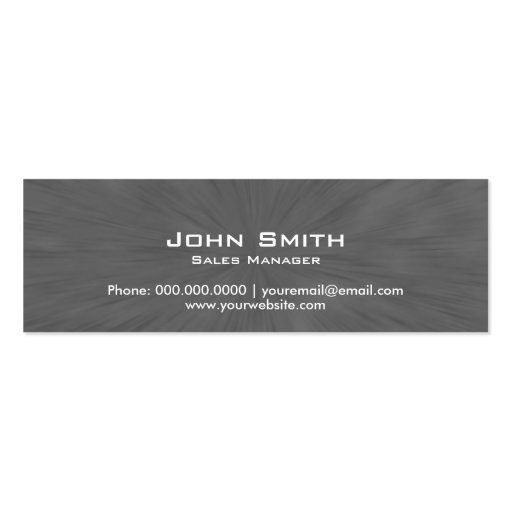 Mini Business Card Elegant Silver Abstract Effect (front side)