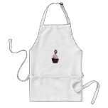 Mini cupcake with number nine candle apron
