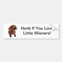 Mini Dachshund "Little Weiners" Bumper Sticker