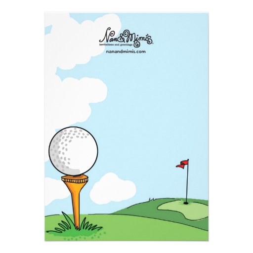 Mini-Golf themed birthday party invitations