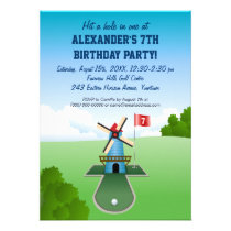 Mini Golf Windmill Party Invitation