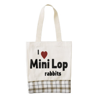 Mini Lop rabbit Zazzle HEART Tote Bag