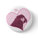 Mini Macaw Love Button #1 by MenagerieMayhem Mini Macaw Love Button #1